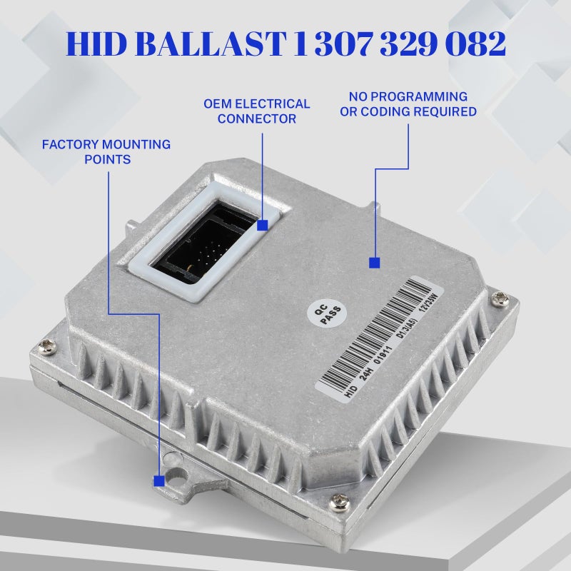 MOTOALL HID Xenon Headlight Ballast Control Unit Module for BMW Audi Mercedes Benz VW Land Rover Mazda D2R D2S D1R D1S Bulb 1 307 329 074, 63127176068, 307 329 090, 1 307 329 082 - Image 5